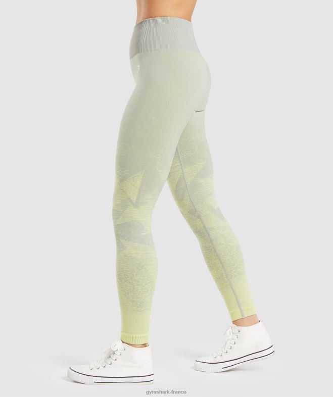 Gymshark adapter les leggings sans couture ombre triangle | imprimé gris taupe femmes 6HF28312